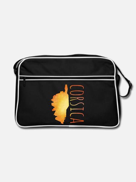 Corsica - Retro Tasche - Schwarz/Weiß - Vorne