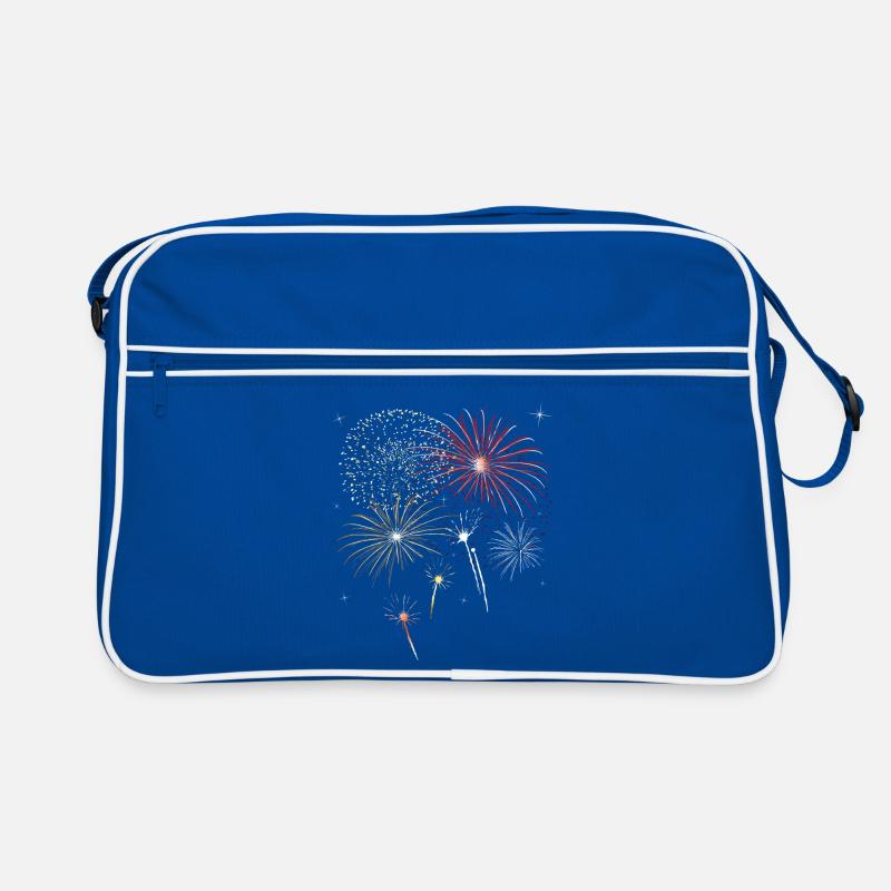 Feux d'artifice le jour de l'an Sac Retro