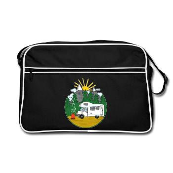 Camping Is My Life - Womo - Camping-car - Sac Retro - noir/blanc - Devant
