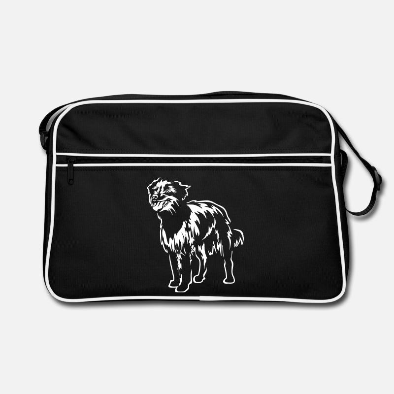 Berger des Pyreneés "Black Edition" - Retro Tasche - Schwarz/Weiß