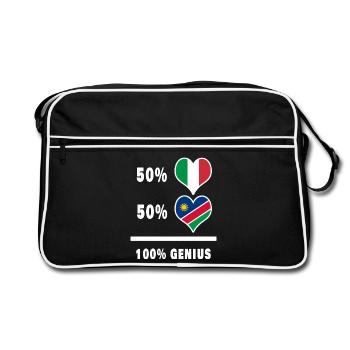 Brilliant Italy and Namibia / Gift - Retro Bag - black/white - Front