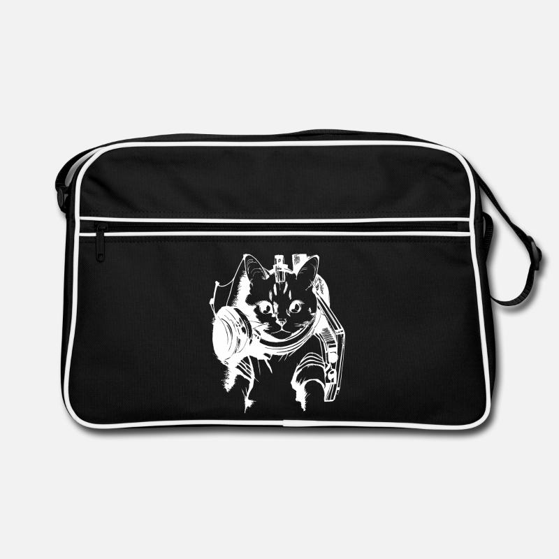 Cats DJ Artwork Blanc Sac Retro