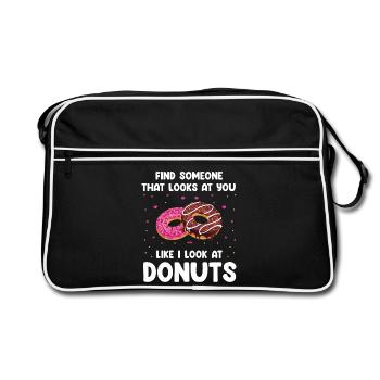Donuts Love Design - Retro Bag - black/white - Front