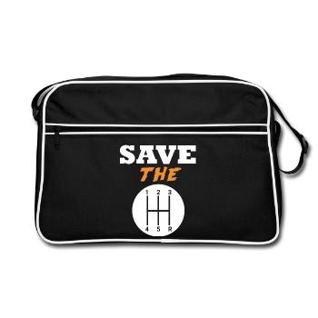 Save The Manuals - Retro Bag - black/white - Front