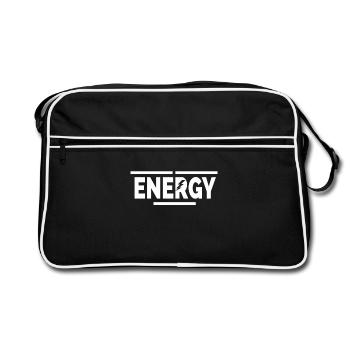 ÉNERGIE - Sac Retro - noir/blanc - Devant
