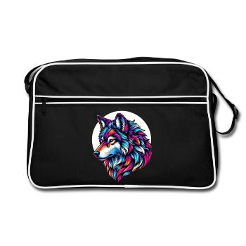 Loup - Sac Retro - noir/blanc - Devant