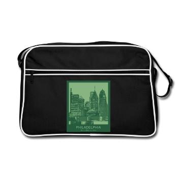 Philadelphia Skyline – Ville de l’amour fraternel - Sac Retro - noir/blanc - Devant