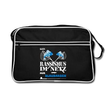 Pas de racisme sur Internet - Sac Retro - noir/blanc - Devant