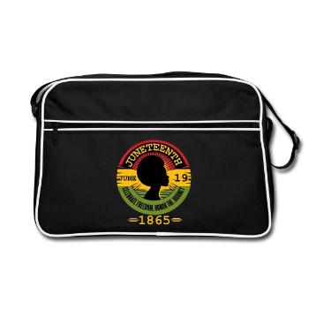 Célébrer Juneteenth : liberté, héritage, unité - Sac Retro - noir/blanc - Devant
