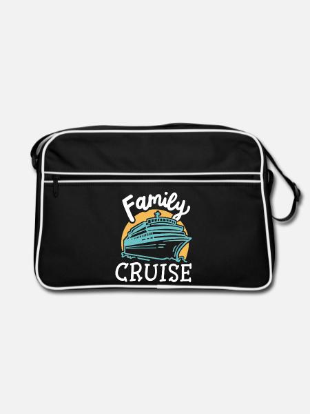 Familien Kreuzfahrt - Retro Tasche - Schwarz/Weiß