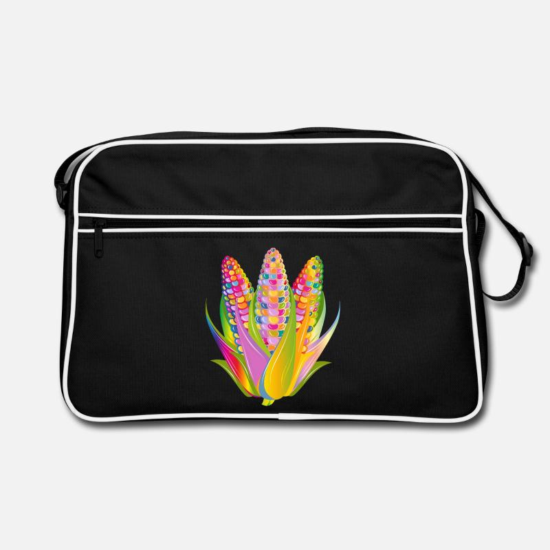 Conception colorée de maïs végétal dans le style pop art Sac Retro