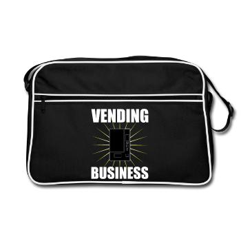 Distributeur automatique de snacks et lettrage d’entreprise de distribution automatique - Sac Retro - noir/blanc - Devant