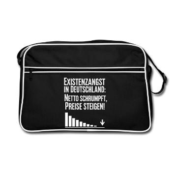 Existential fear in Germany - Retro Bag - black/white - Front