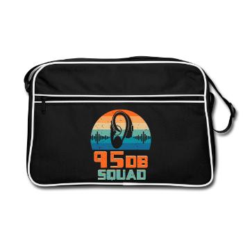 Sourds, sourds, malentendants, 95DB Squad - Sac Retro - noir/blanc - Devant