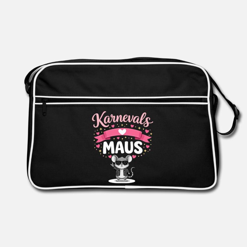 Karnevalsmaus Köln Damen Pink Alaaf Fasching Retro Tasche