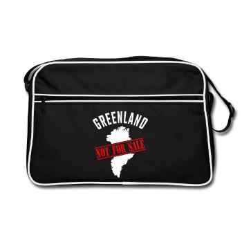 Groenland non à vendre - Sac Retro - noir/blanc - Devant