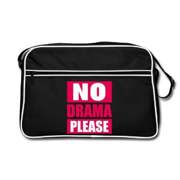 Pas de drame Repose-toi Détends-toi Détends-toi Détends-toi Amuse-toi - Sac Retro - noir/blanc - Devant