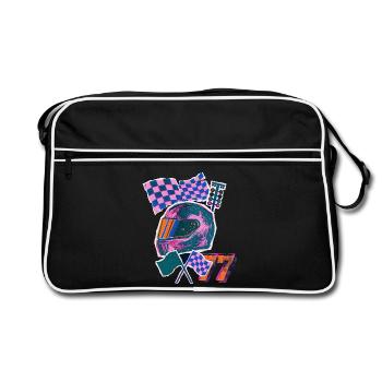 Haut-parleur à ondes rétro - Sac Retro - noir/blanc - Devant