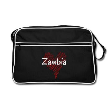J’aime la Zambie, c’est la Zambie - Sac Retro - noir/blanc - Devant