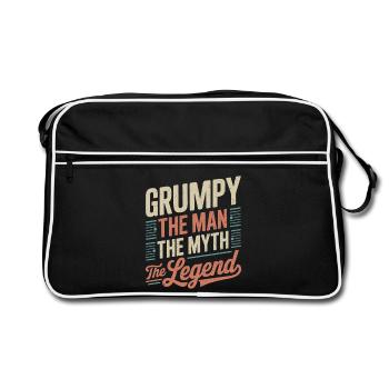 Grumpy der Mann, der Mythos, die Legende - Retro Tasche - Schwarz/Weiß - Vorne