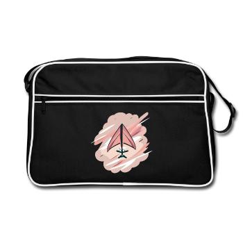Cerf-volant rose - Sac Retro - noir/blanc - Devant
