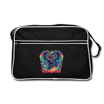 Oiseau aztèque - Sac Retro - noir/blanc - Devant