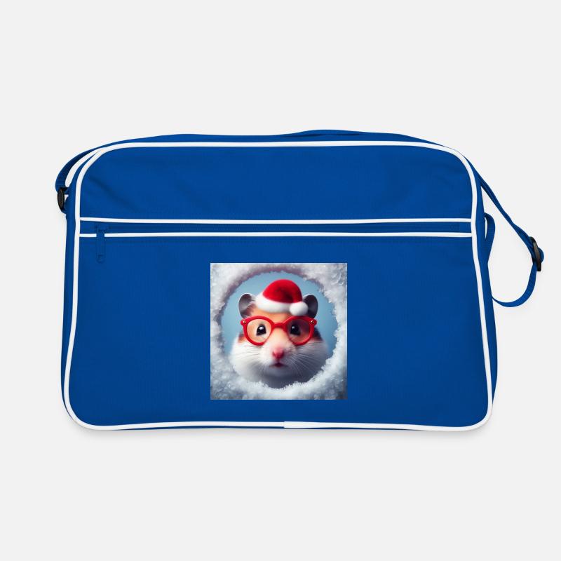 Hamster comme Père Noël Sac Retro