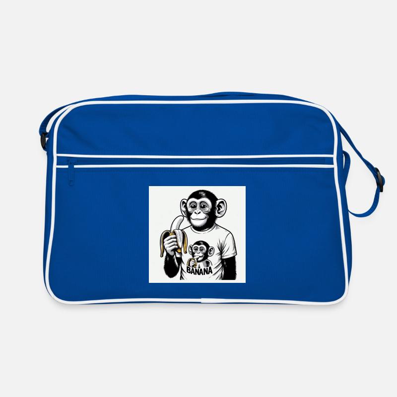 Ein Affe und seine Banane Retro Tasche