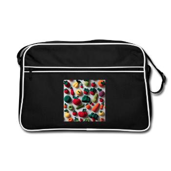 Légumes - Sac Retro - noir/blanc - Devant