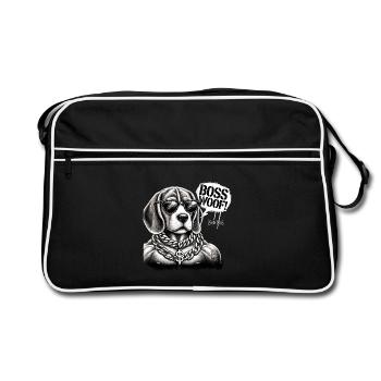 Chien Collier en Or Bosswoof - Sac Retro - noir/blanc - Devant