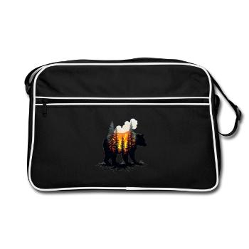 Ours - Retro Tasche - Schwarz/Weiß - Vorne