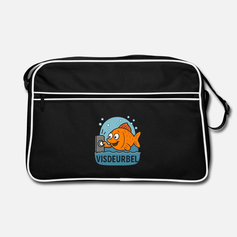 Pêche Fun Poisson Sonnette Dessin Animé Design Sac Retro