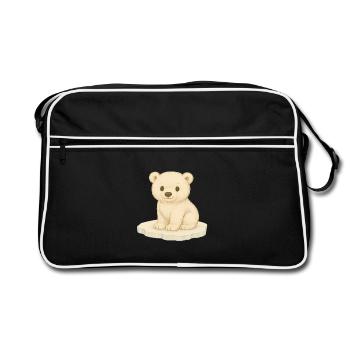 Arctique nordique - Ours polaire - Sac Retro - noir/blanc - Devant