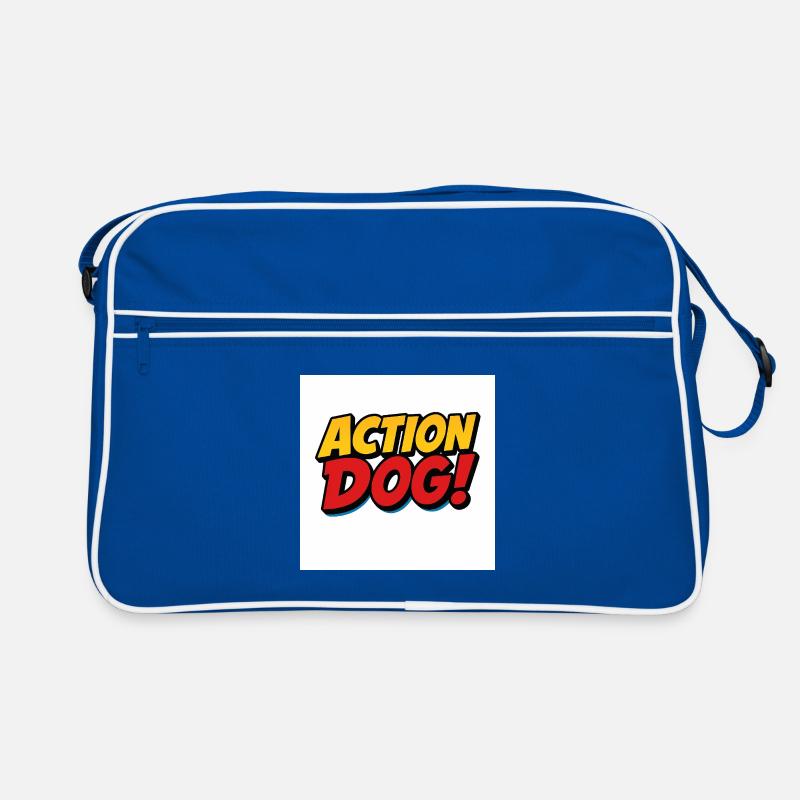 Style de bande dessinée de chien d’action Sac Retro