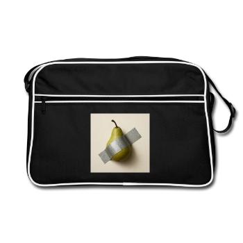 Abstract Pear Metaphorical Artwork - Retro Bag - black/white - Front