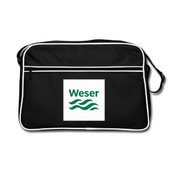 Green White Weser - Retro Bag - black/white - Front