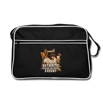 Expert Retraté Relaxation Bulldog - Retro Tasche - Schwarz/Weiß - Vorne