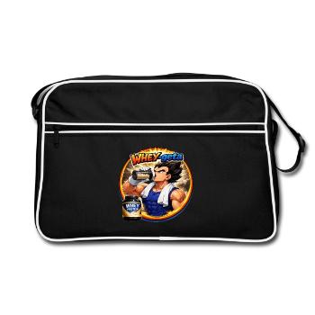 WHEYgeta - Retro Tasche - Schwarz/Weiß - Vorne