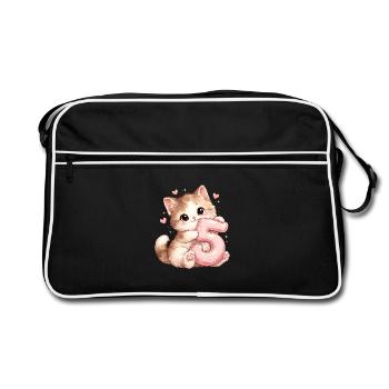 5 ans du chaton - Sac Retro - noir/blanc - Devant