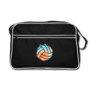 Volleyvall sur la plage - Sac Retro - noir/blanc - Devant