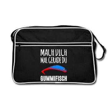 Pêcheur de poisson mou - Sac Retro - noir/blanc - Devant