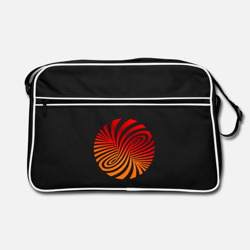 tornade psychédélique illusion d’optique tourbillon dre Sac Retro