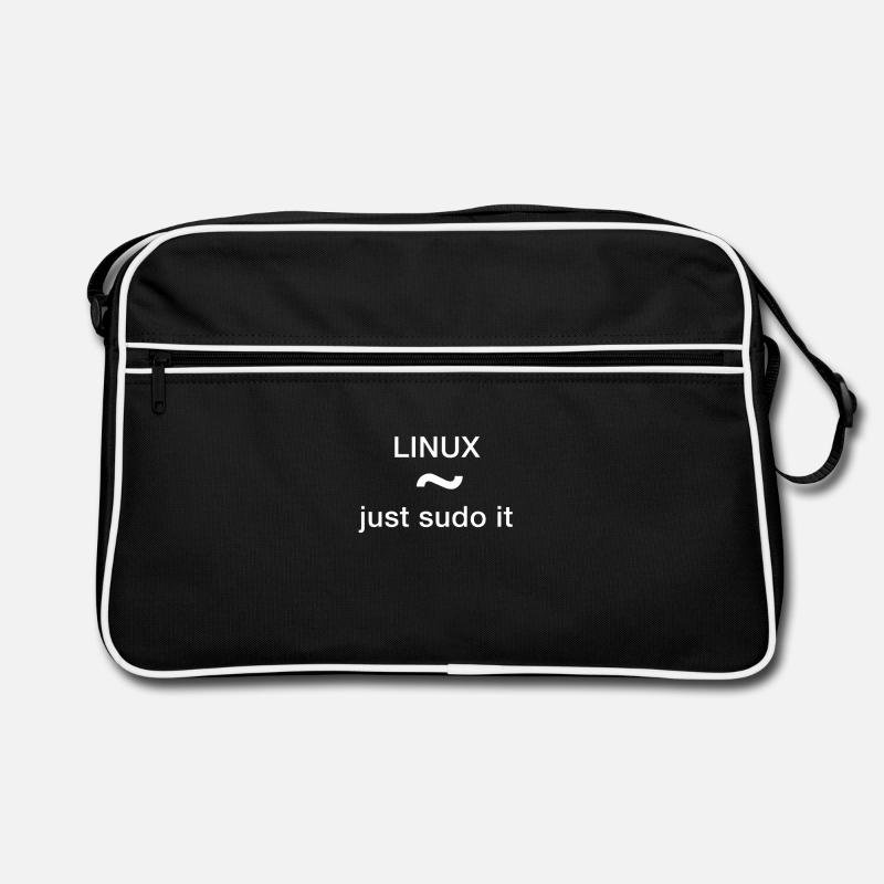 just sudo it pc programmierer nerd code löschen un - Retro Tasche - Schwarz/Weiß