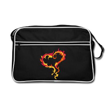 Coeur de la Flamme - Sac Retro - noir/blanc - Devant