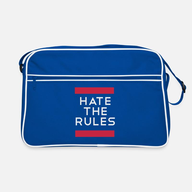 Hate the rules - disobey rules Retro Bag