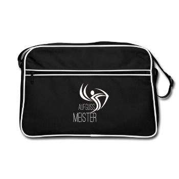 Sauna Aufguss Meister - Retro Tasche - Schwarz/Weiß - Vorne