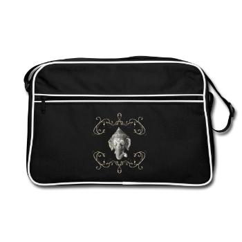 Hindu elephant god ganesh - Retro Bag - black/white - Front