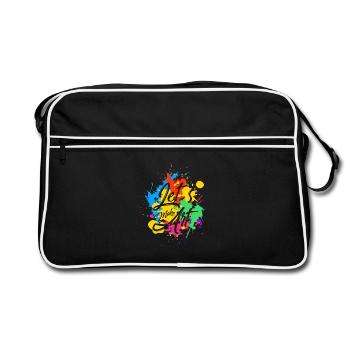 Cadeau d'artiste artiste abstrait - Sac Retro - noir/blanc - Devant
