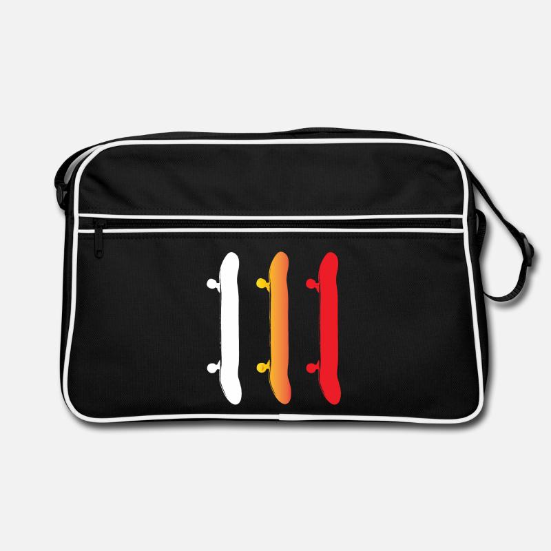 Skateboarding - Skateboards - Retro Tasche - Schwarz/Weiß