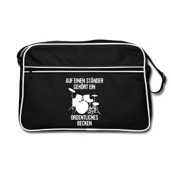 On a regular stand heard a basin - Retro Bag - black/white - Front